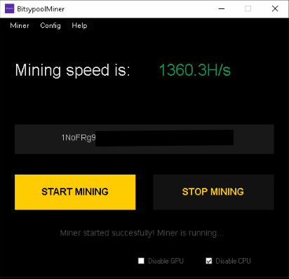 setup gui miner