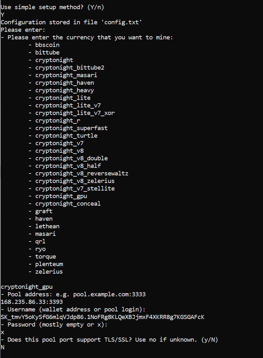 example setup